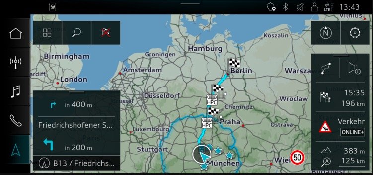 Intelligenter Assistent für elektrisches Fahren: der Audi e-tron Routenplaner
